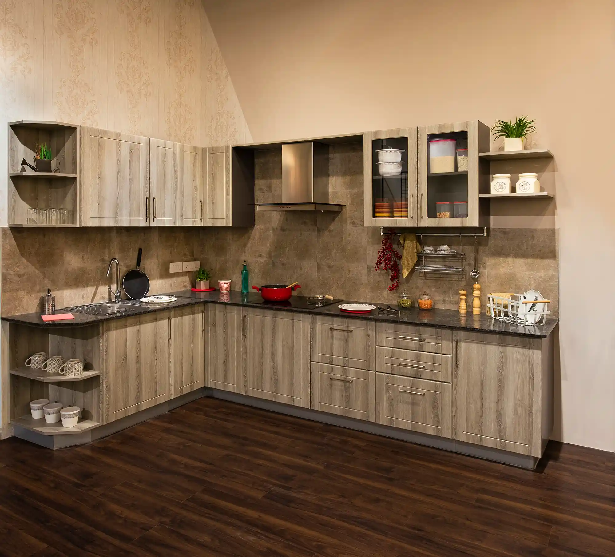 L-Shaped Modular Kitchen